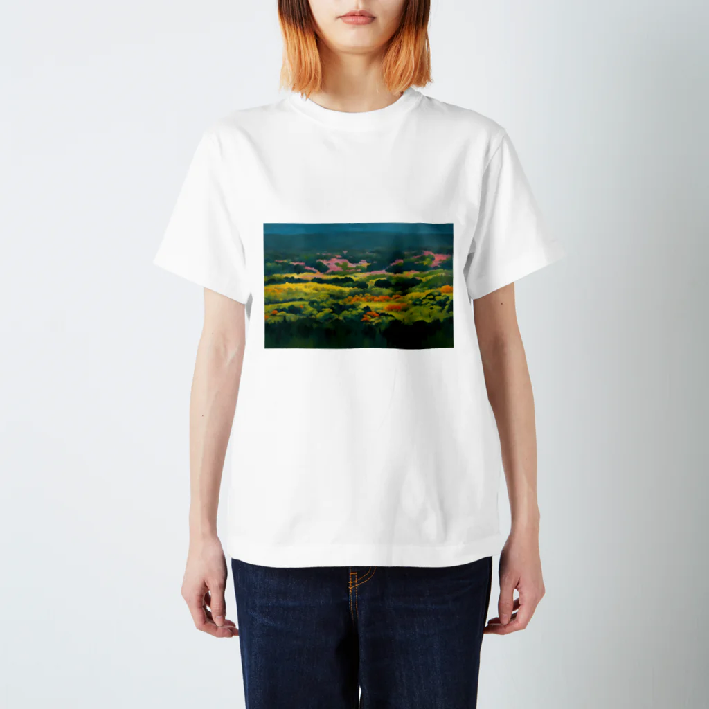 ac jungleの色彩豊かな自然風景 Regular Fit T-Shirt