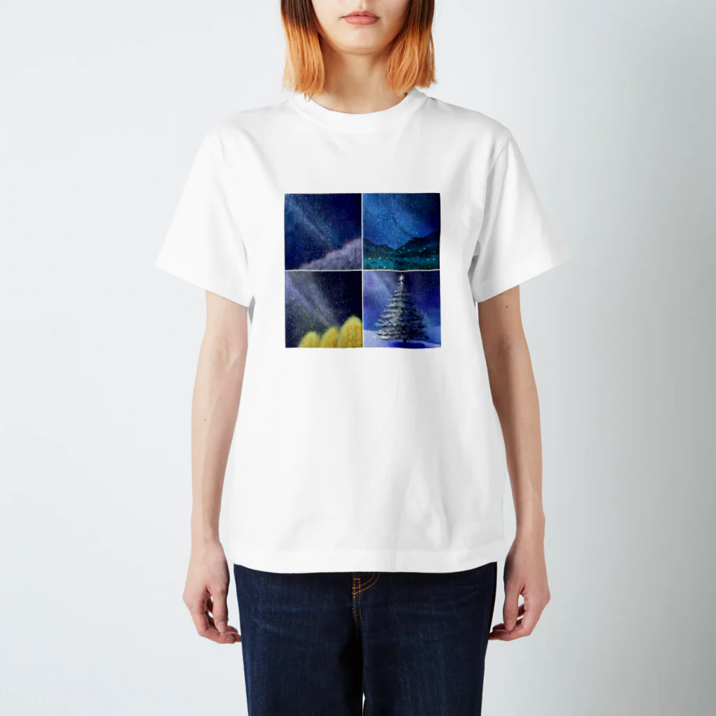 KEIKO's art factoryの「四季と星」の4部作 スタンダードTシャツ