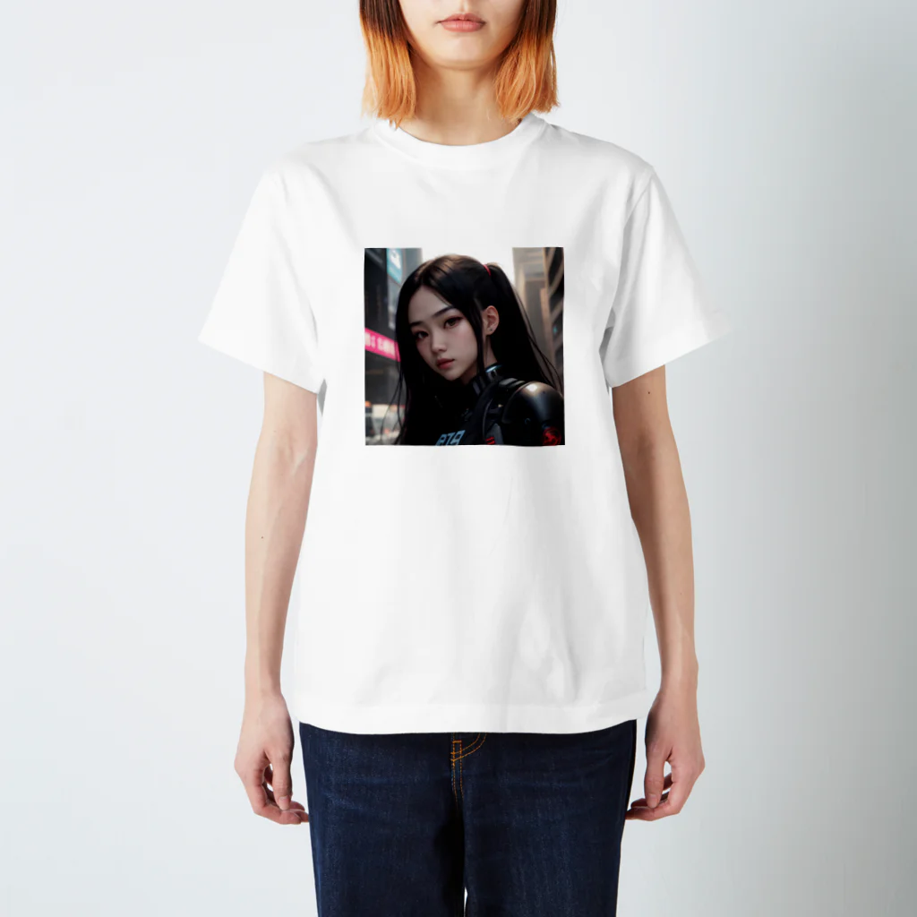 癒しと萌えとかわいいお店✨のサイバーパンク美少女 スタンダードTシャツ