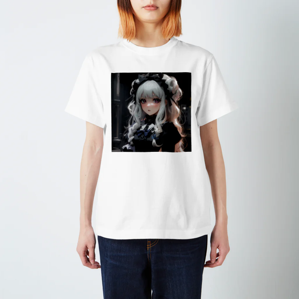 zhalyの銀髪ゴスロリ少女 スタンダードTシャツ