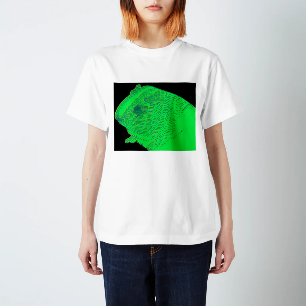 nins・にんずのneon guinea pig スタンダードTシャツ