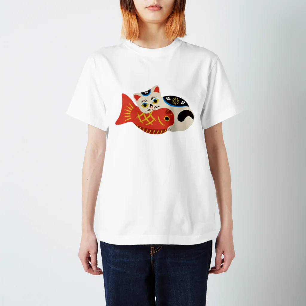 gangの鯛くわえ猫 Regular Fit T-Shirt