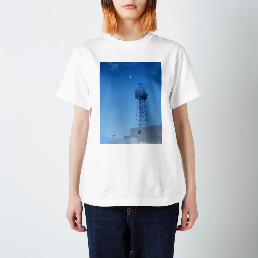 🌏🔩🌕🪐💫🌿の空と鉄塔A Regular Fit T-Shirt