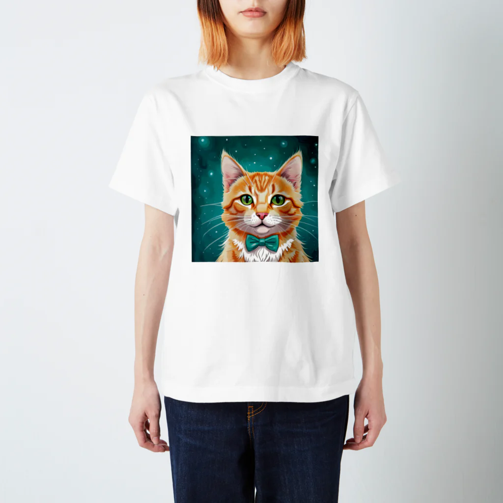 iyashi₋creatersの星空と猫さん スタンダードTシャツ