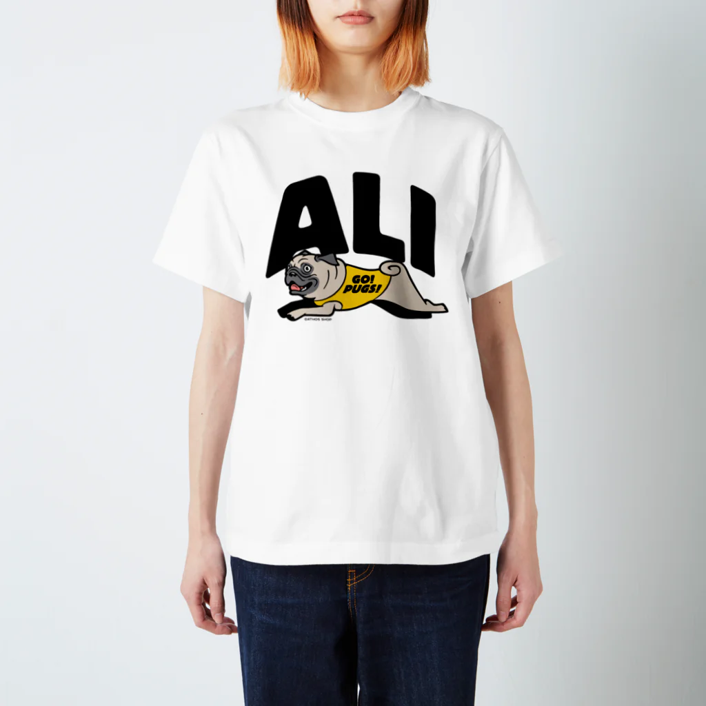 ATHOS_SHOPの［購入不可・見本］パグうちの子柄＆名入れ Regular Fit T-Shirt