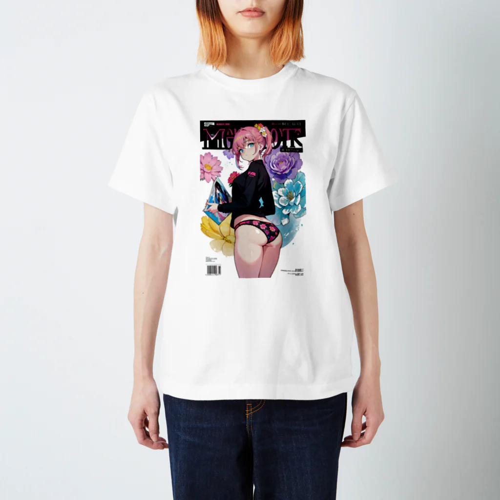 80s pop anime artのリニアなアートスタイル Regular Fit T-Shirt