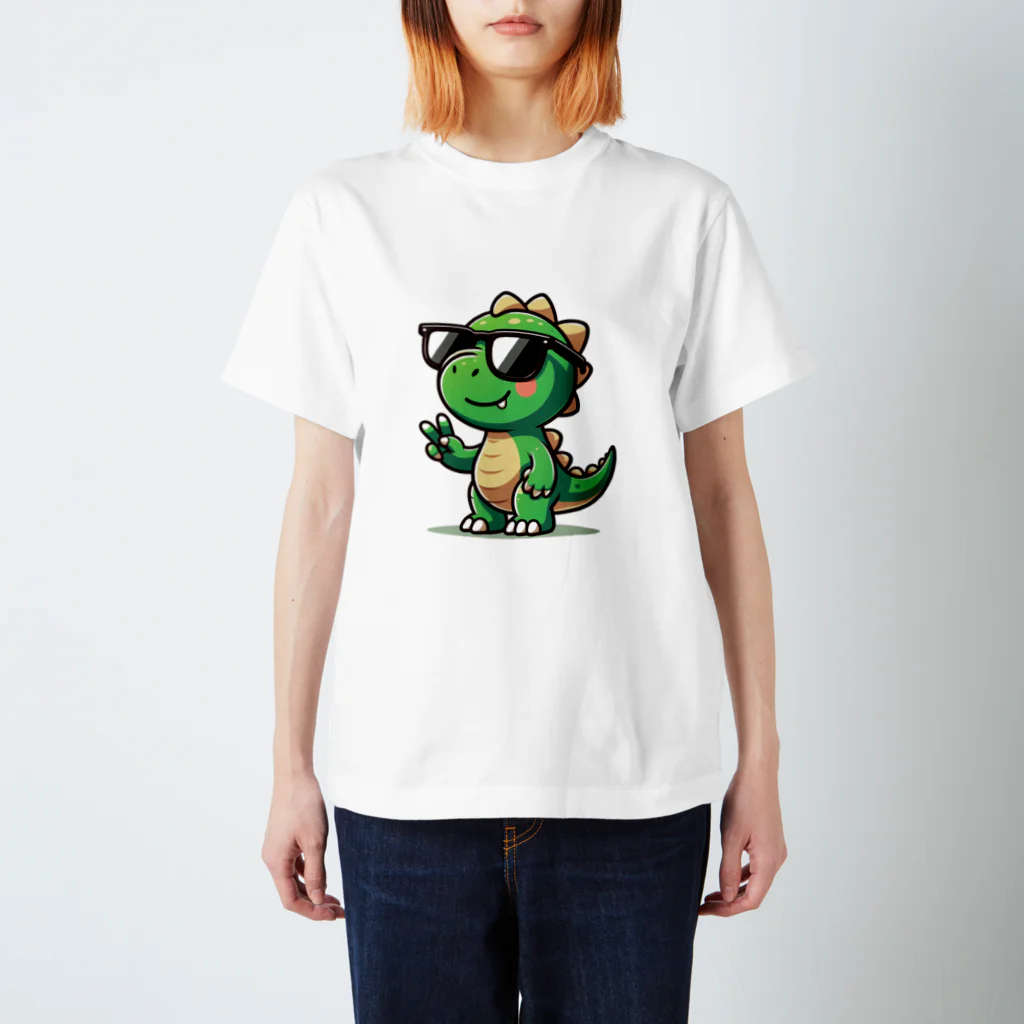 アークのサングラス恐竜ピース Regular Fit T-Shirt