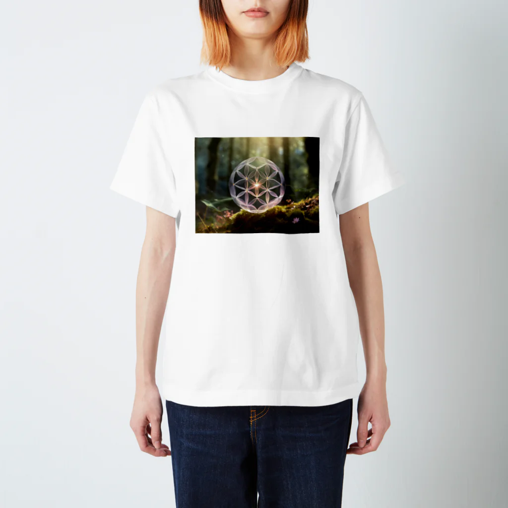 metao dzn【メタヲデザイン】の森に浮かぶ立体004 Regular Fit T-Shirt