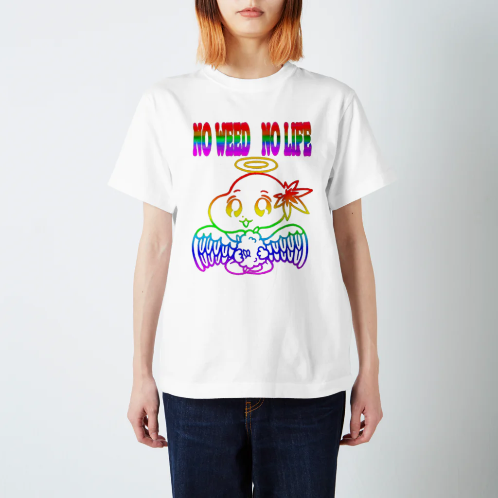 超ゴッドオブグッズ屋さん👼のNO WEED NO LIFE🌈 スタンダードTシャツ