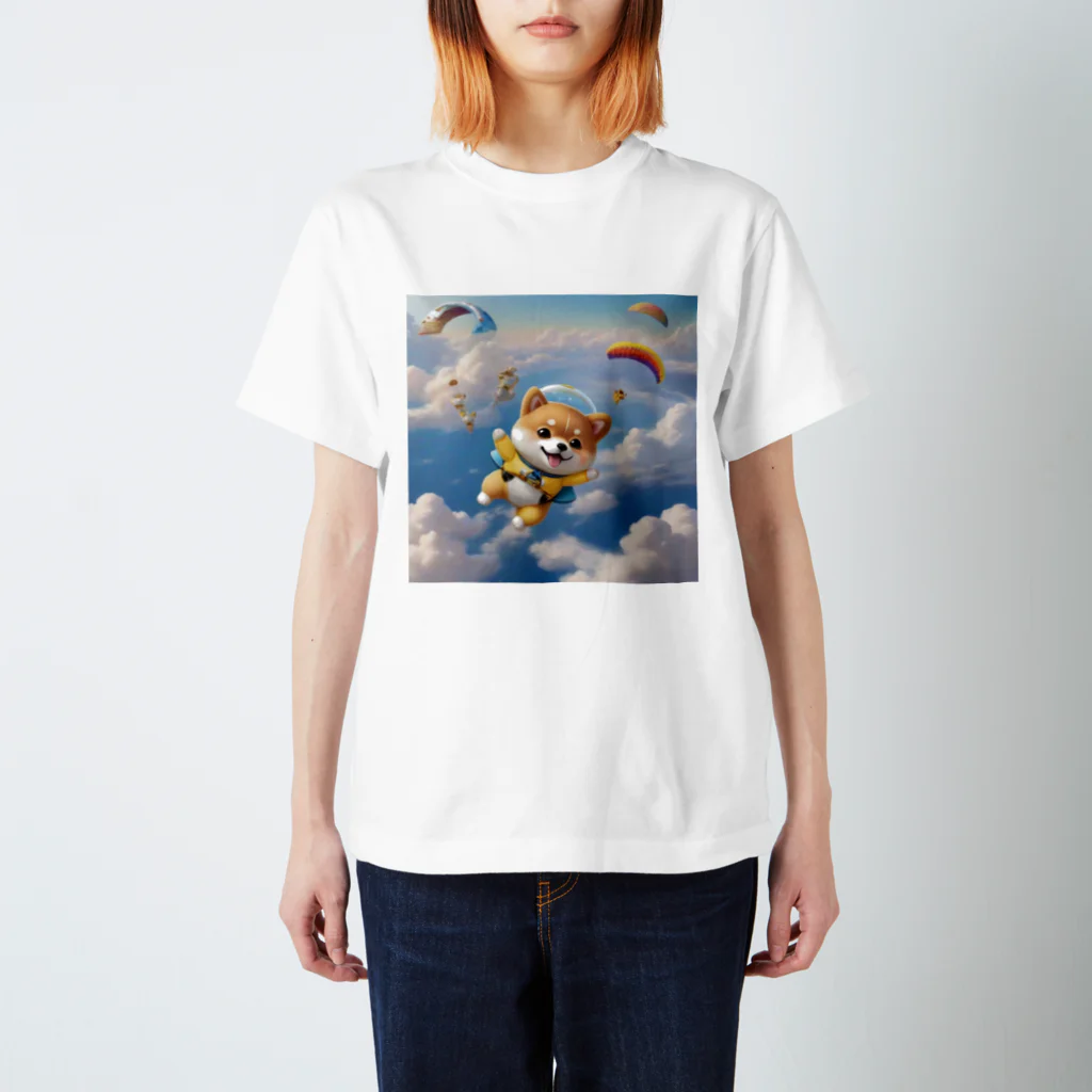 dcgnori／ワンコ画像のスカイ、シバイヌダイブ、 Regular Fit T-Shirt