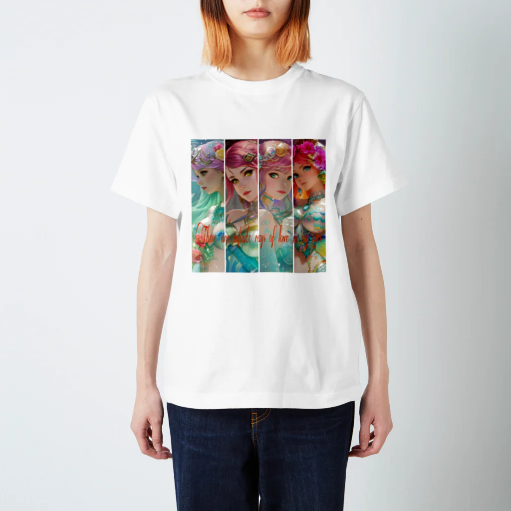 💖宇宙整体♪🌈♪こころからだチャンネル♪💖のThere are infinite rays of love in my eyes Regular Fit T-Shirt