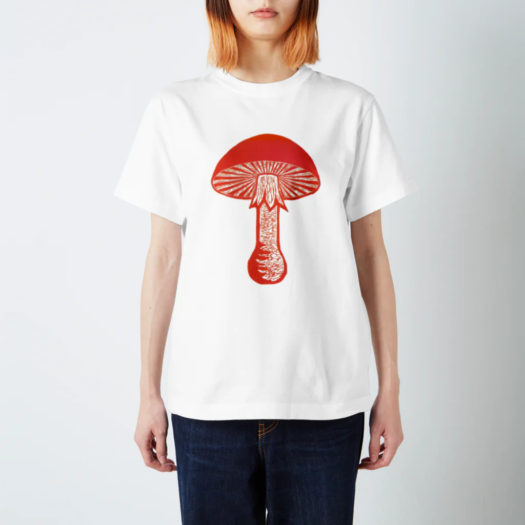 SPORE 堀博美の木版画きのこグッズ Regular Fit T-Shirt