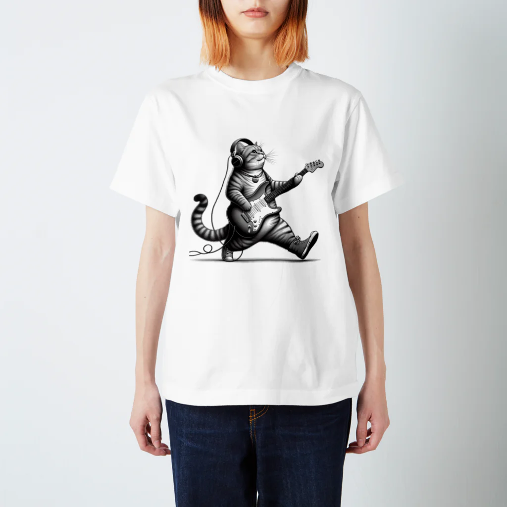 onzo_BGMの猫×音楽７ スタンダードTシャツ