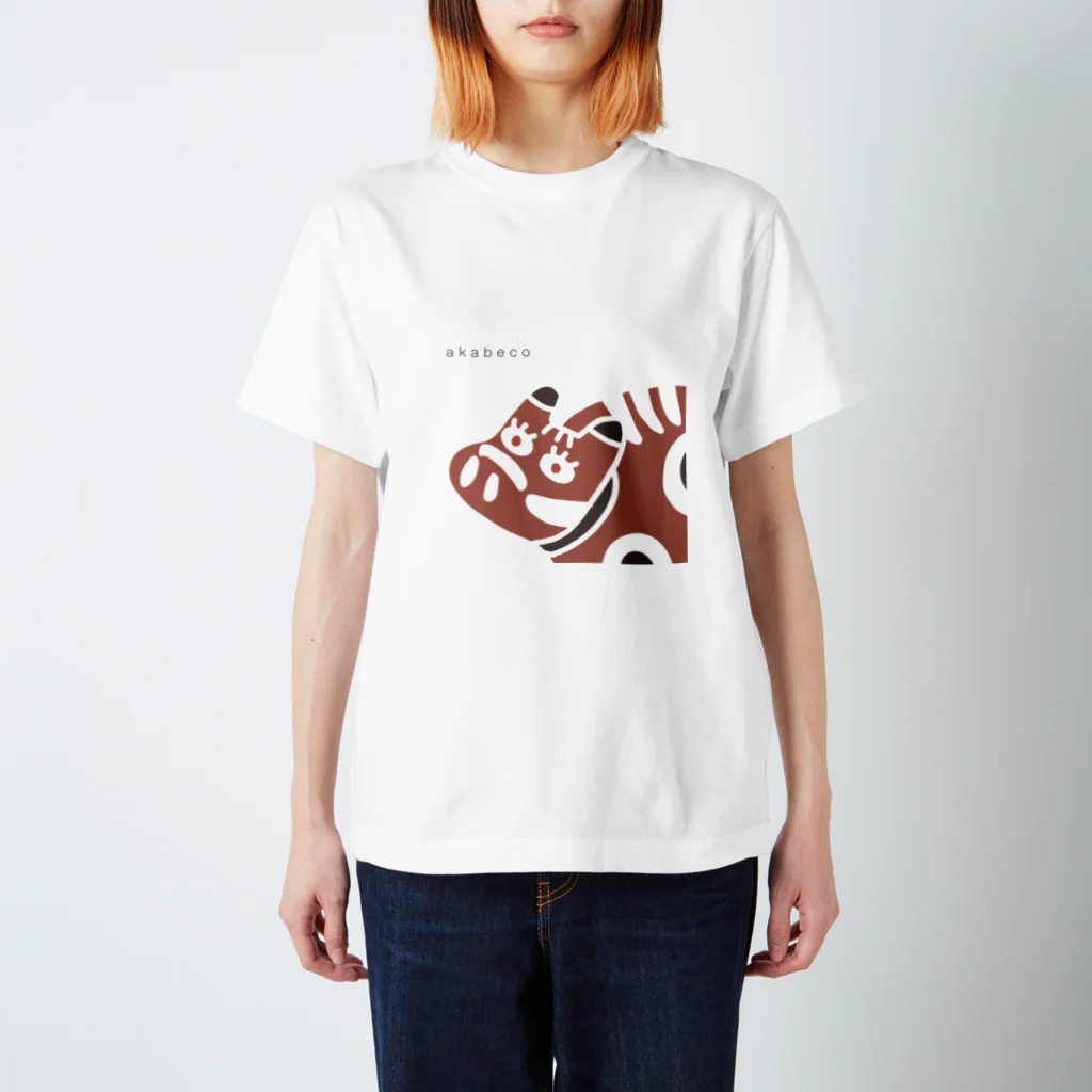 とーる 🇯🇵akabeco/animals/graffitiのakabecoドアップ スタンダードTシャツ