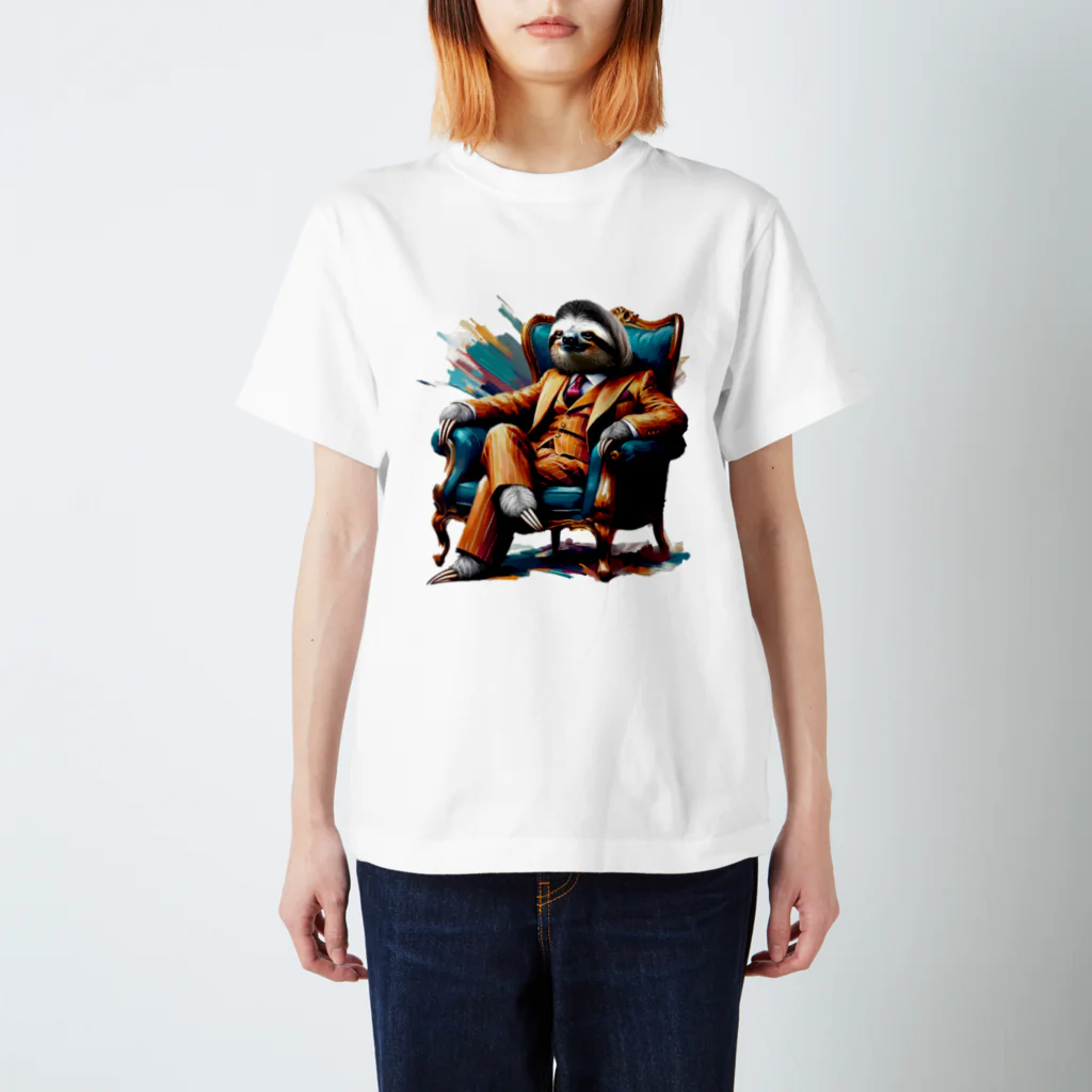 niko&PANDA shopのビジネスナマケモノ Regular Fit T-Shirt