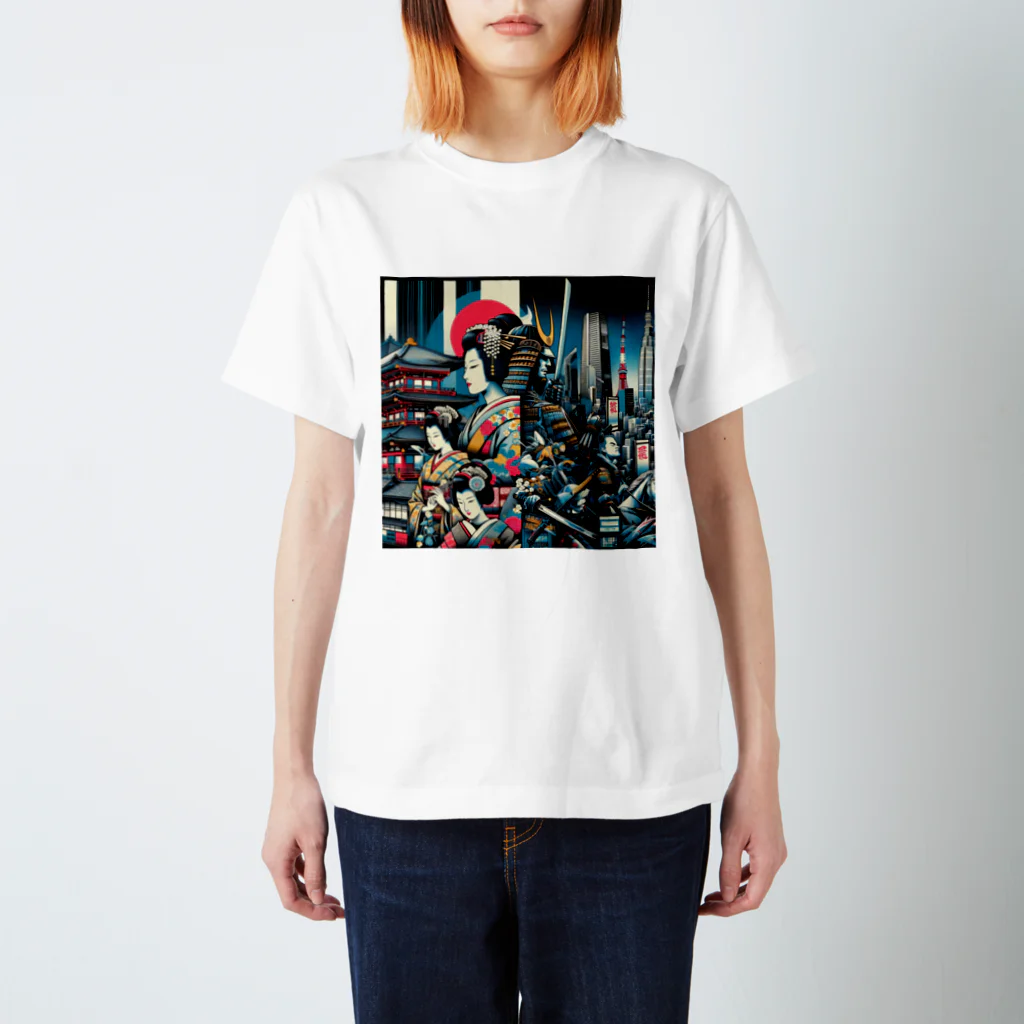 japantravelのThe Essence of Nippon: Tradition Meets Tomorrow Regular Fit T-Shirt