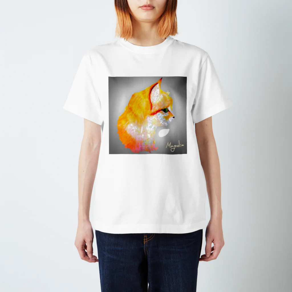 magnoliaのmagnolia drawing _ SUNANEKO Regular Fit T-Shirt