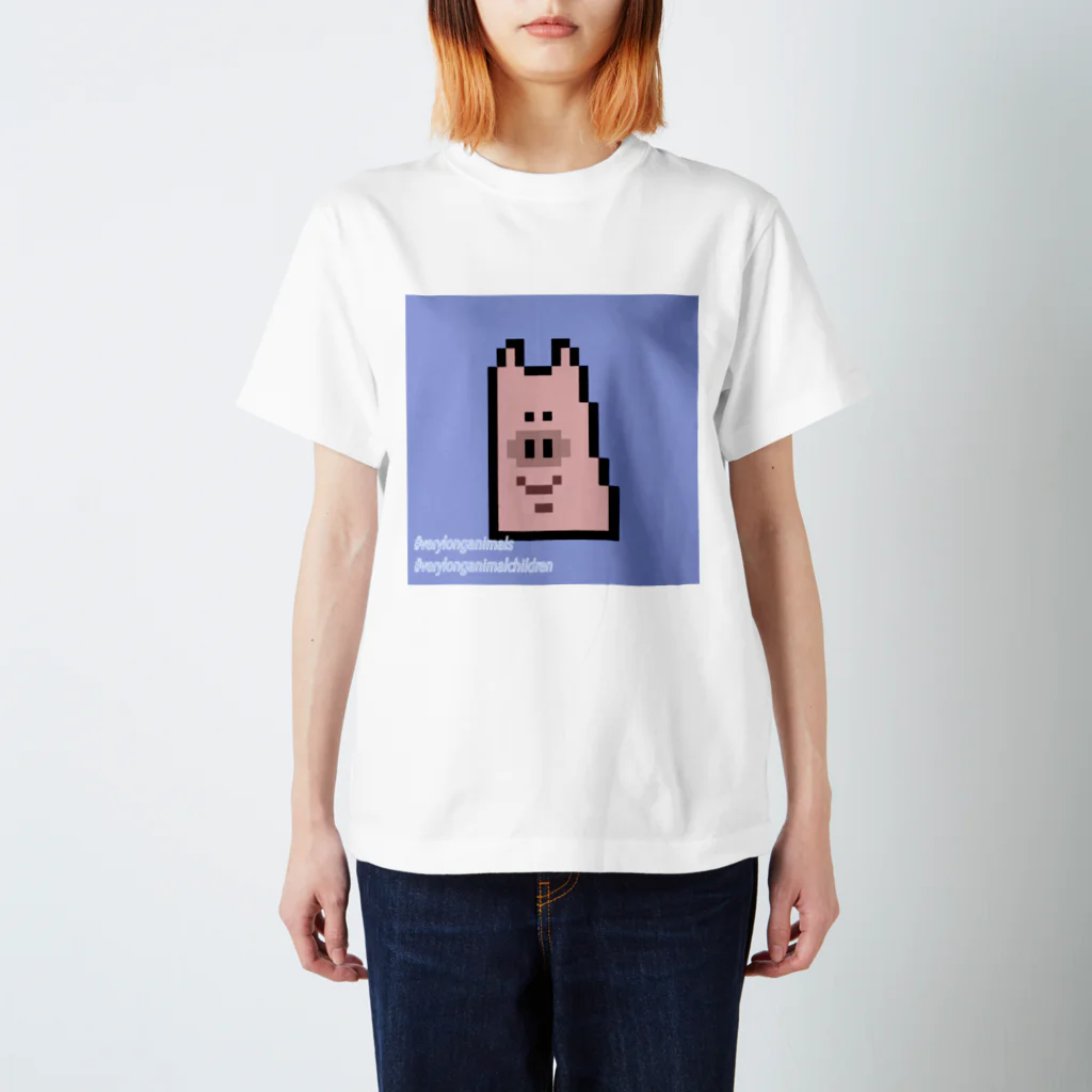 動物好きのチルロン　ぶた スタンダードTシャツ