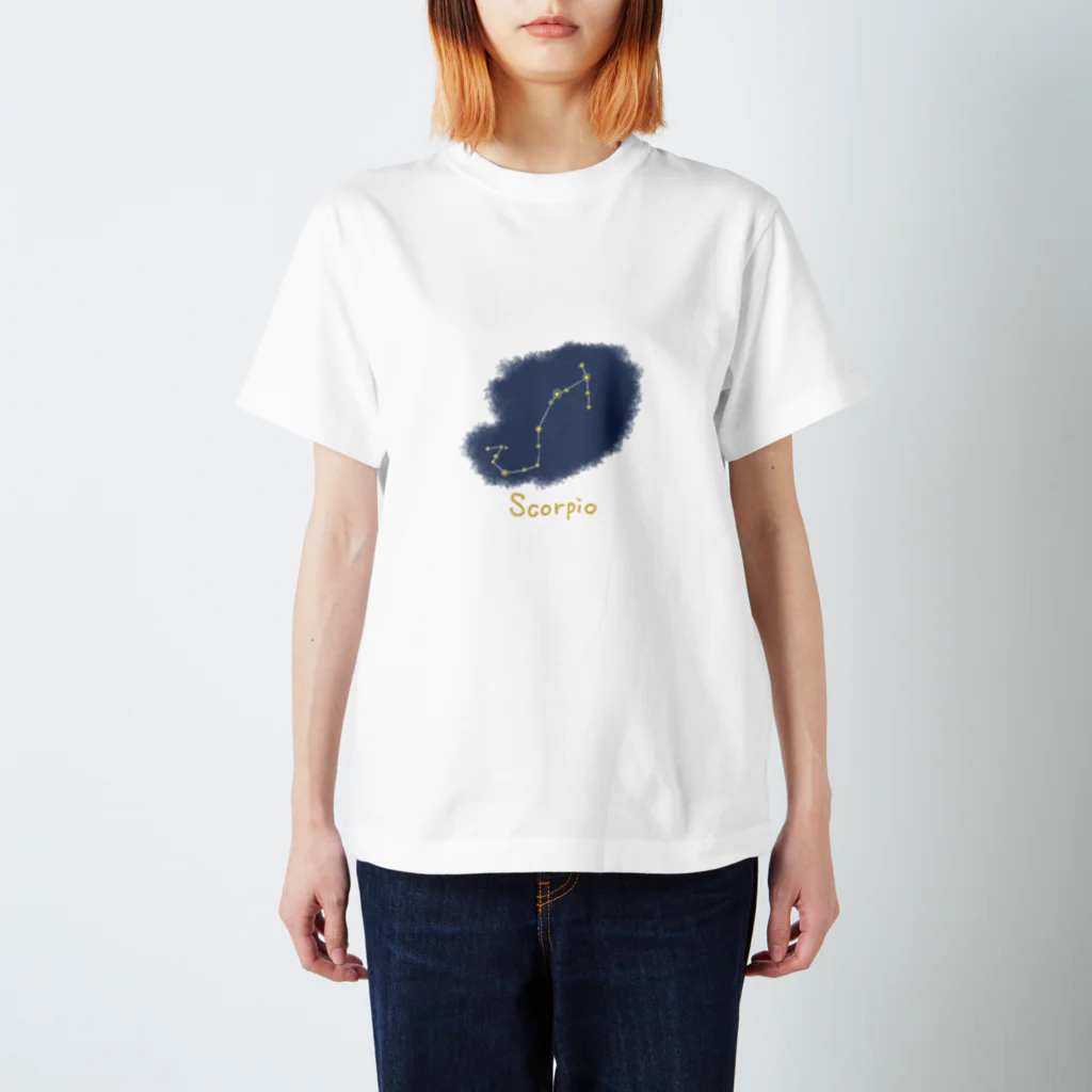 iso_Illustの光る夜空の星座・蠍座 スタンダードTシャツ