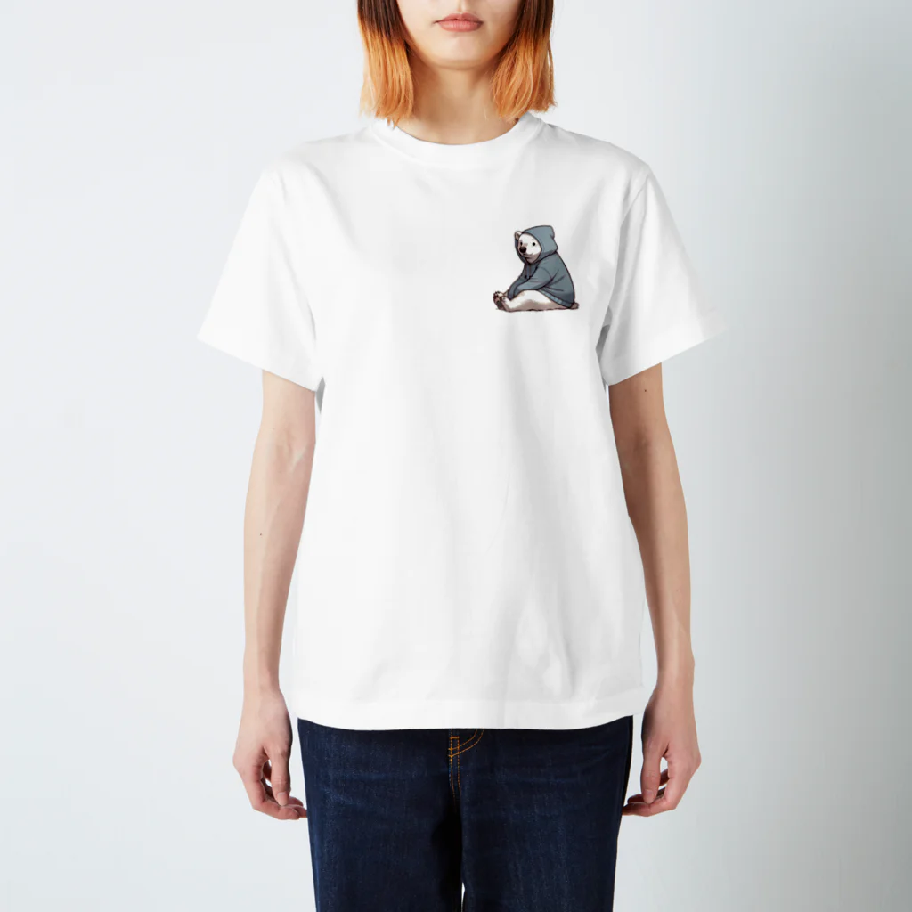Kamonamiのシロクマパーカー スタンダードTシャツ