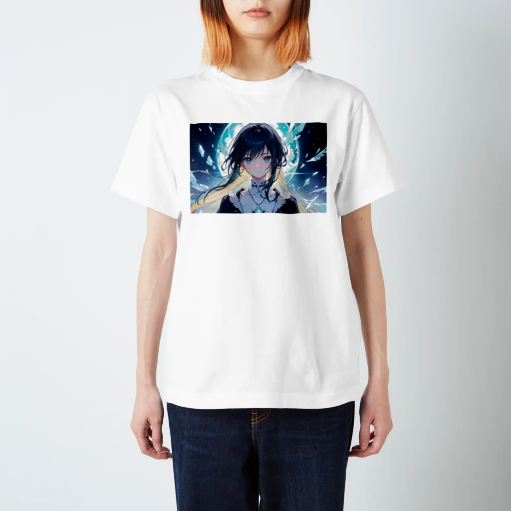 卯月なのかのCrystal Journey　〜美麗で神聖、どこか厳かな結晶の旅〜　No.4「氷壺秋月」 スタンダードTシャツ