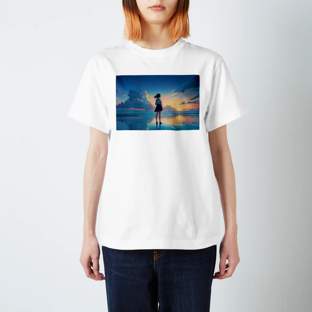 卯月なのかのCrystal Journey　〜美麗で神聖、どこか厳かな結晶の旅〜　No.2「氷面鏡」 Regular Fit T-Shirt