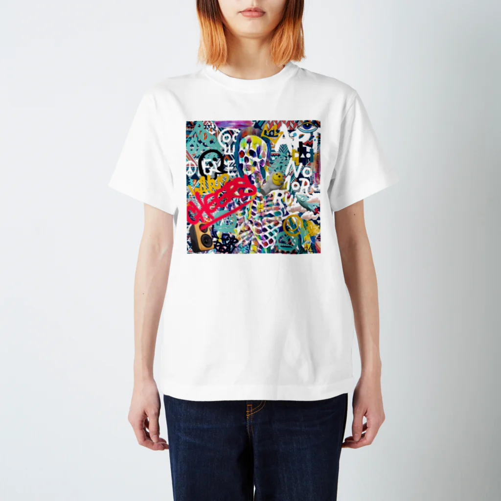 なちゅ楽ライフKAZOKUNOKISEKIのGAIKOTSU～RyokonishiNFT SELPHY スタンダードTシャツ