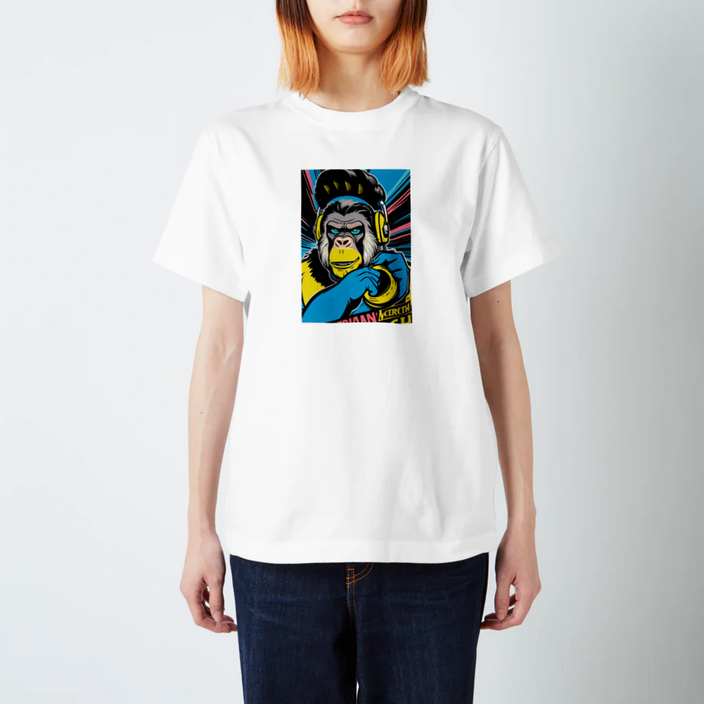 ビューティフルハードコアイラストレーション-DESIGN STOREのエレクトリックゴリラ Regular Fit T-Shirt