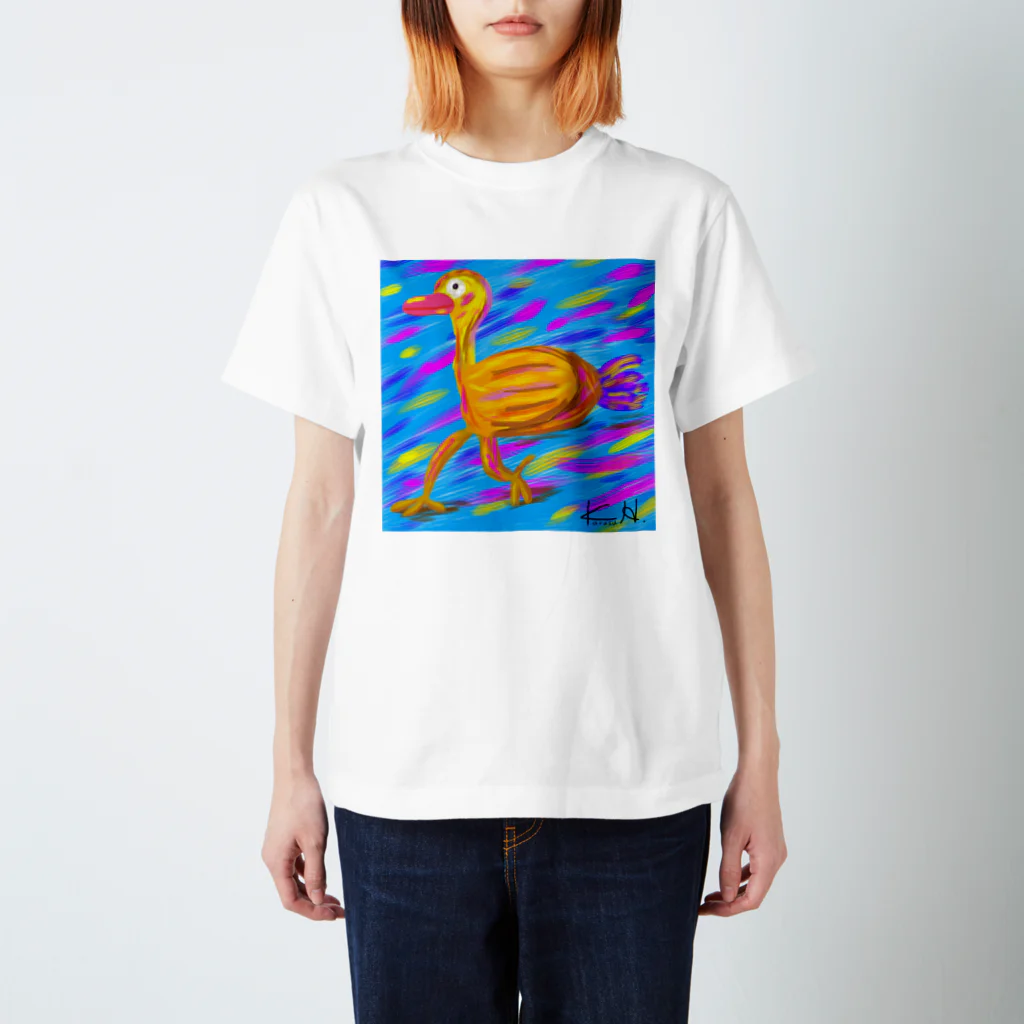create_M2のアートなダチョウ Regular Fit T-Shirt
