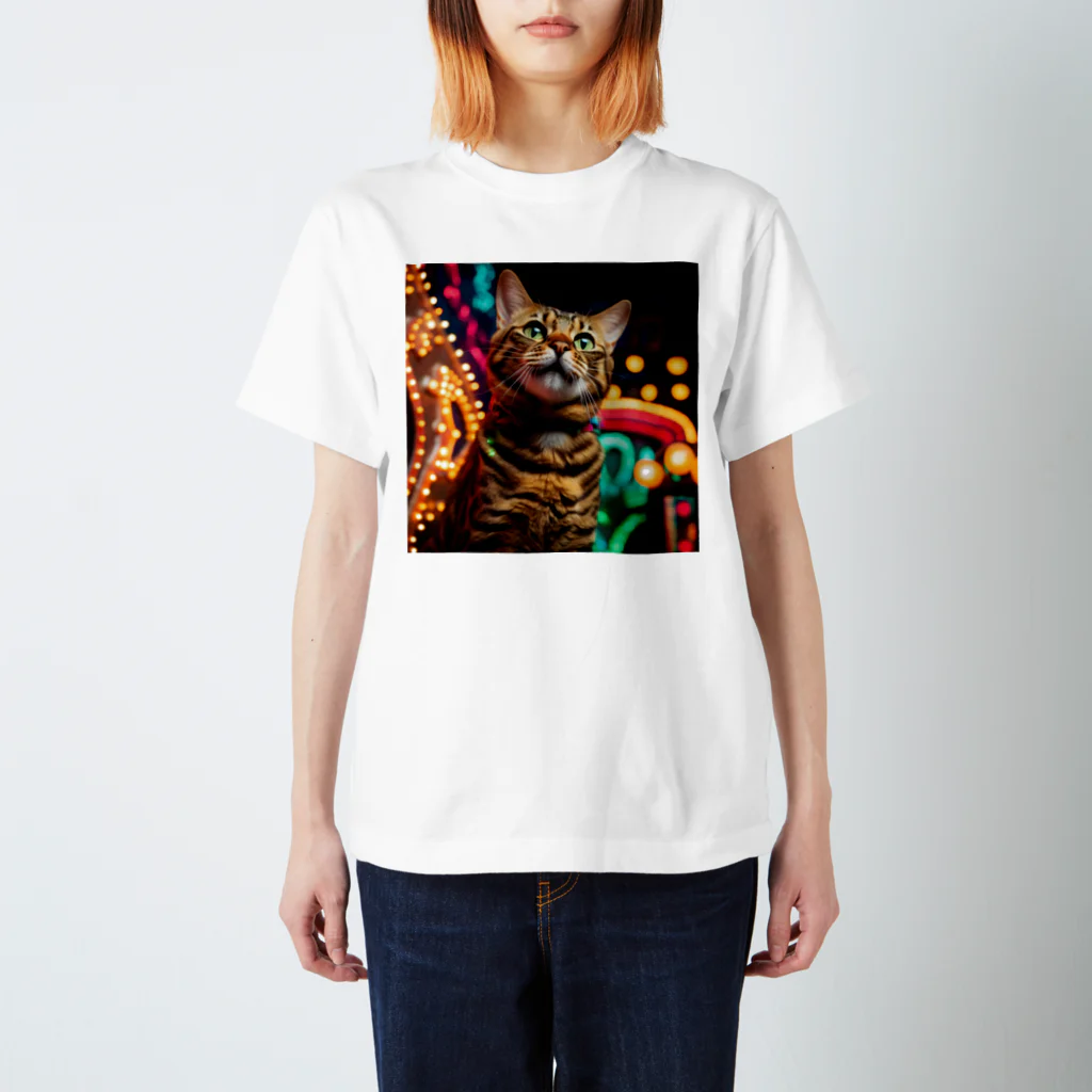 ネオンストリートANIMALのベンガル#4【ネオンストリートcat】 スタンダードTシャツ