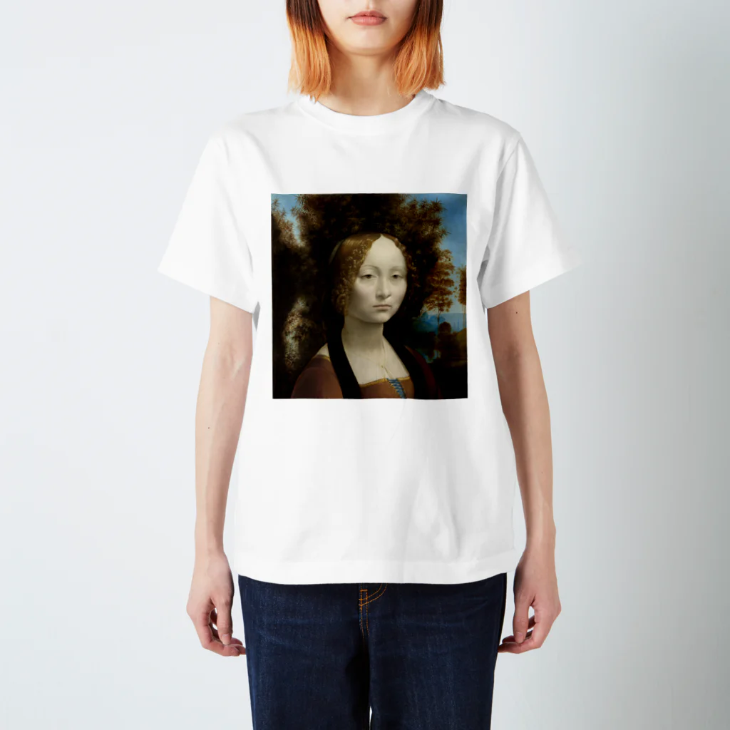 世界美術商店のジネーヴラ・デ・ベンチの肖像 / Ginevra de' Benci Regular Fit T-Shirt