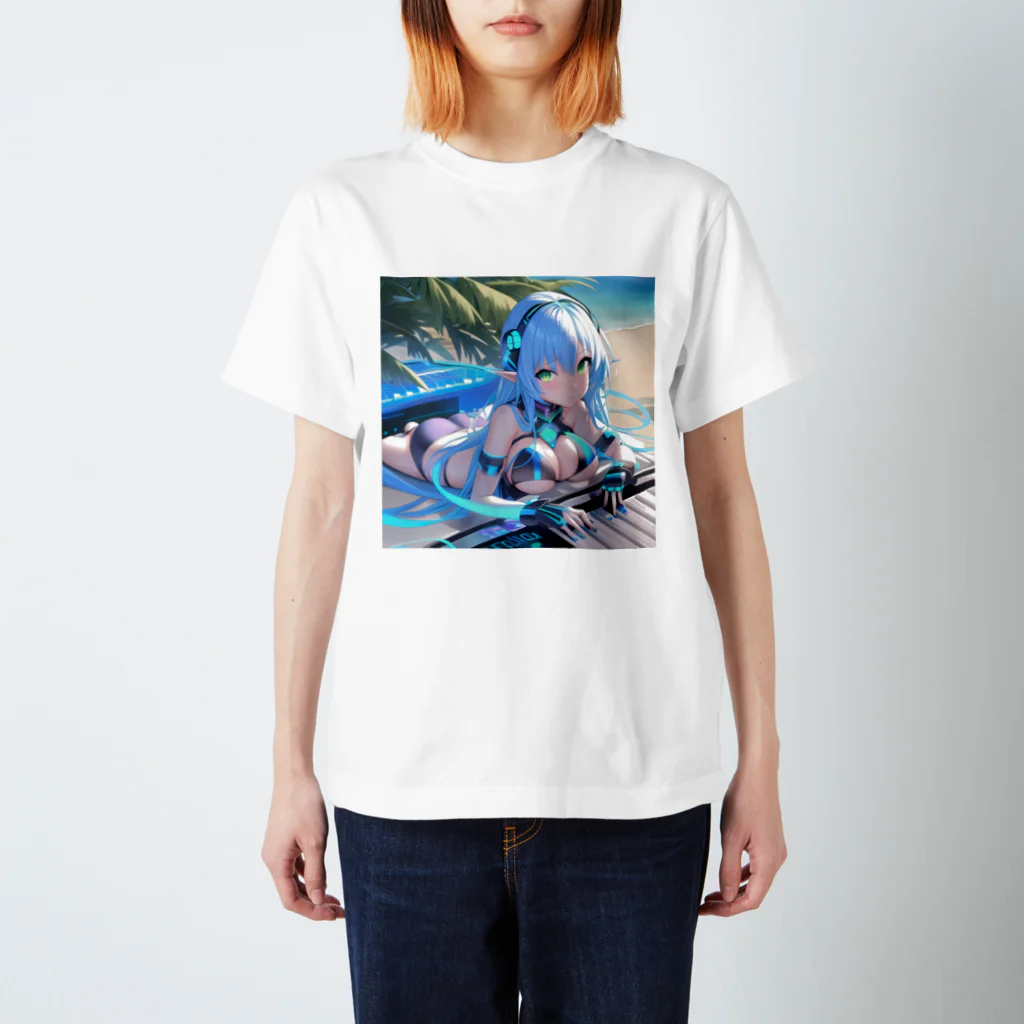 シロクマペンギンのエルフのサイバーピアニストの夏休み Regular Fit T-Shirt