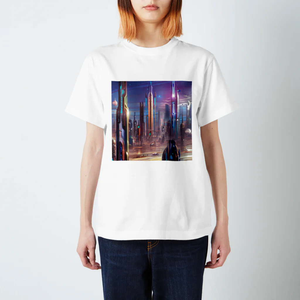 雑貨屋ちぃずの近未来の風景 スタンダードTシャツ