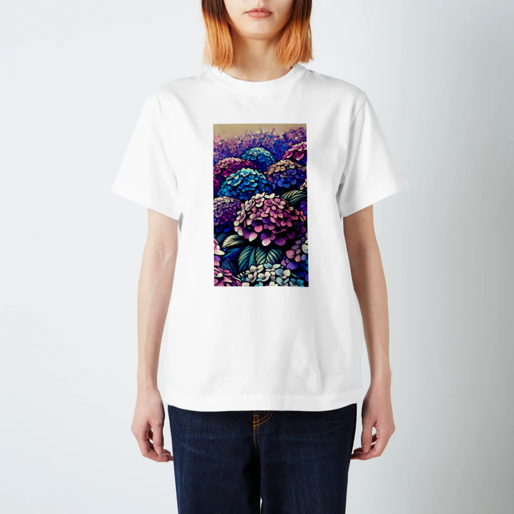 sukoyaの紫陽花の彩り Regular Fit T-Shirt