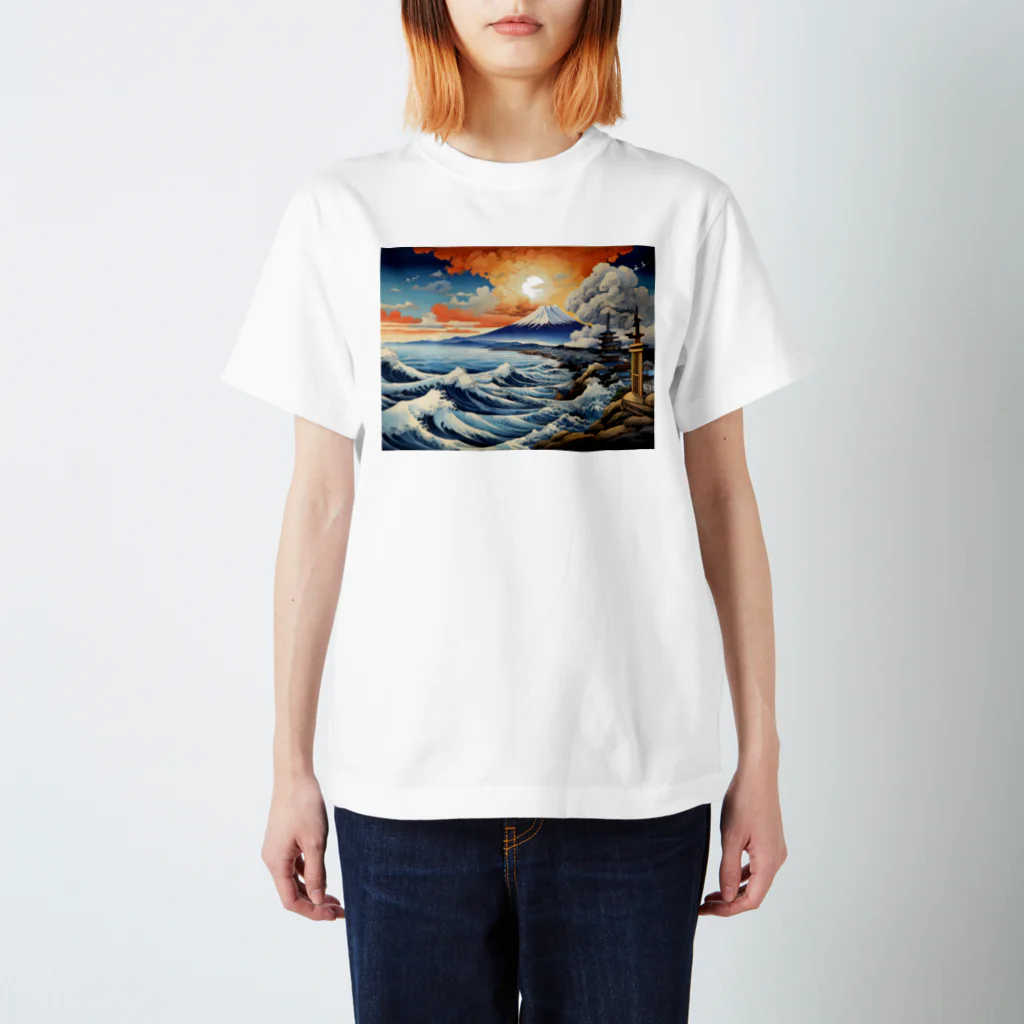 a_pesoの富士山 Regular Fit T-Shirt