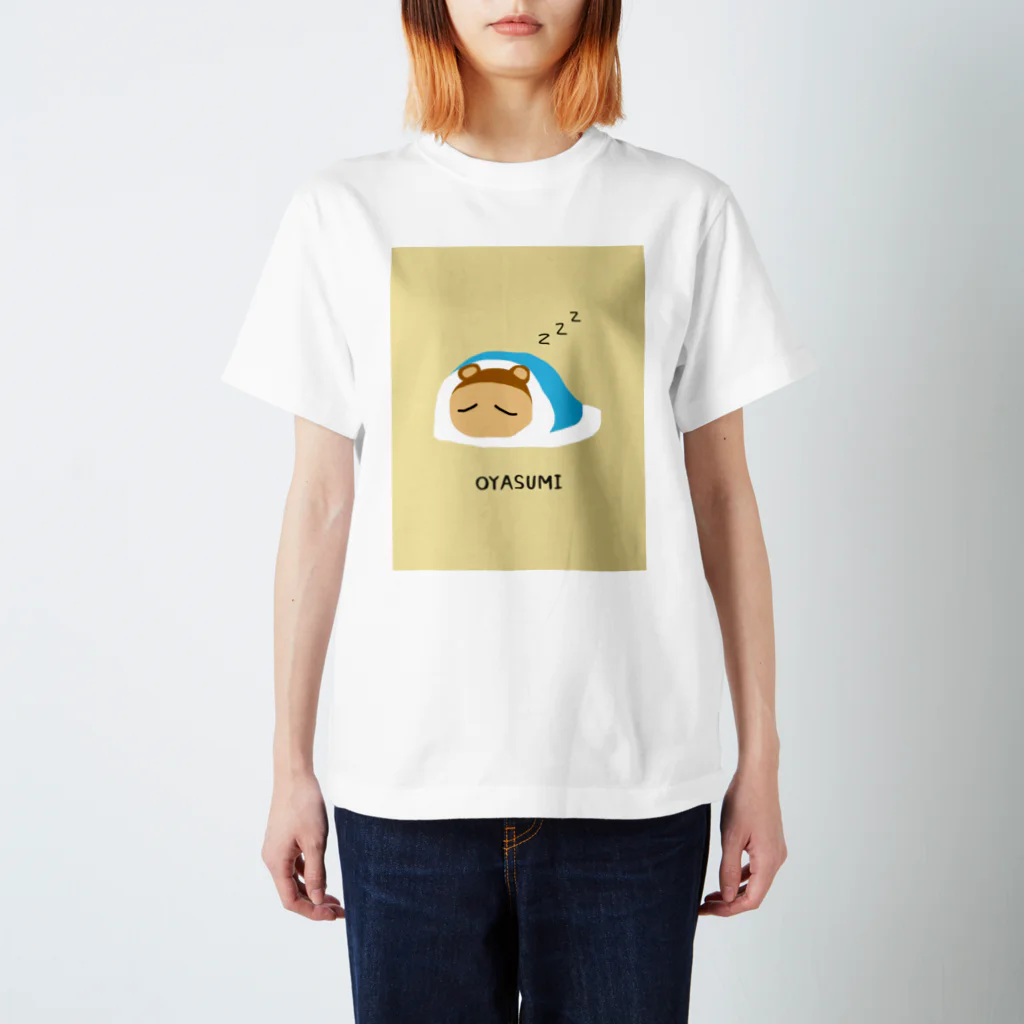 物売るkumaのOYASUMI-KUMACHAN スタンダードTシャツ