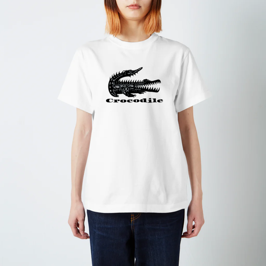 ファンシーTシャツ屋のトライバルクロコダイル スタンダードTシャツ