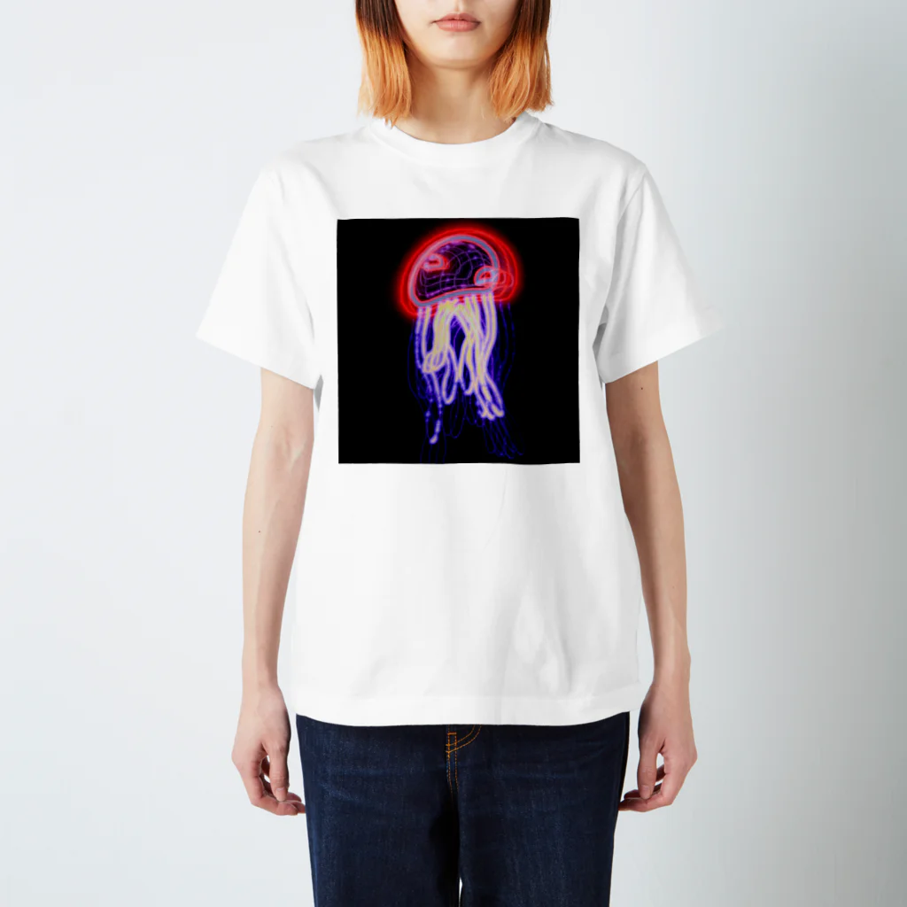 mmmzKのjellyfish_ネオン Regular Fit T-Shirt