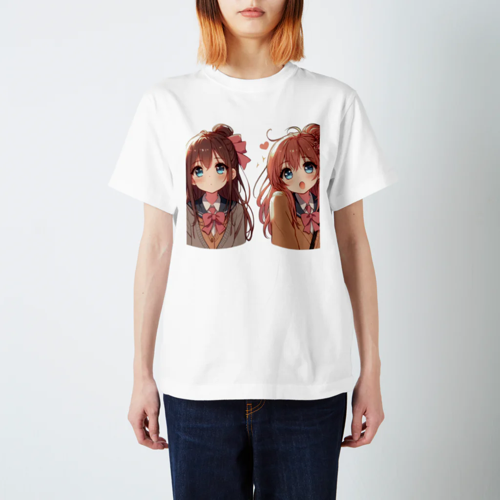 ＣＨＡＮＣＨＩ♪の制服少女アイドルユニットTwin スタンダードTシャツ