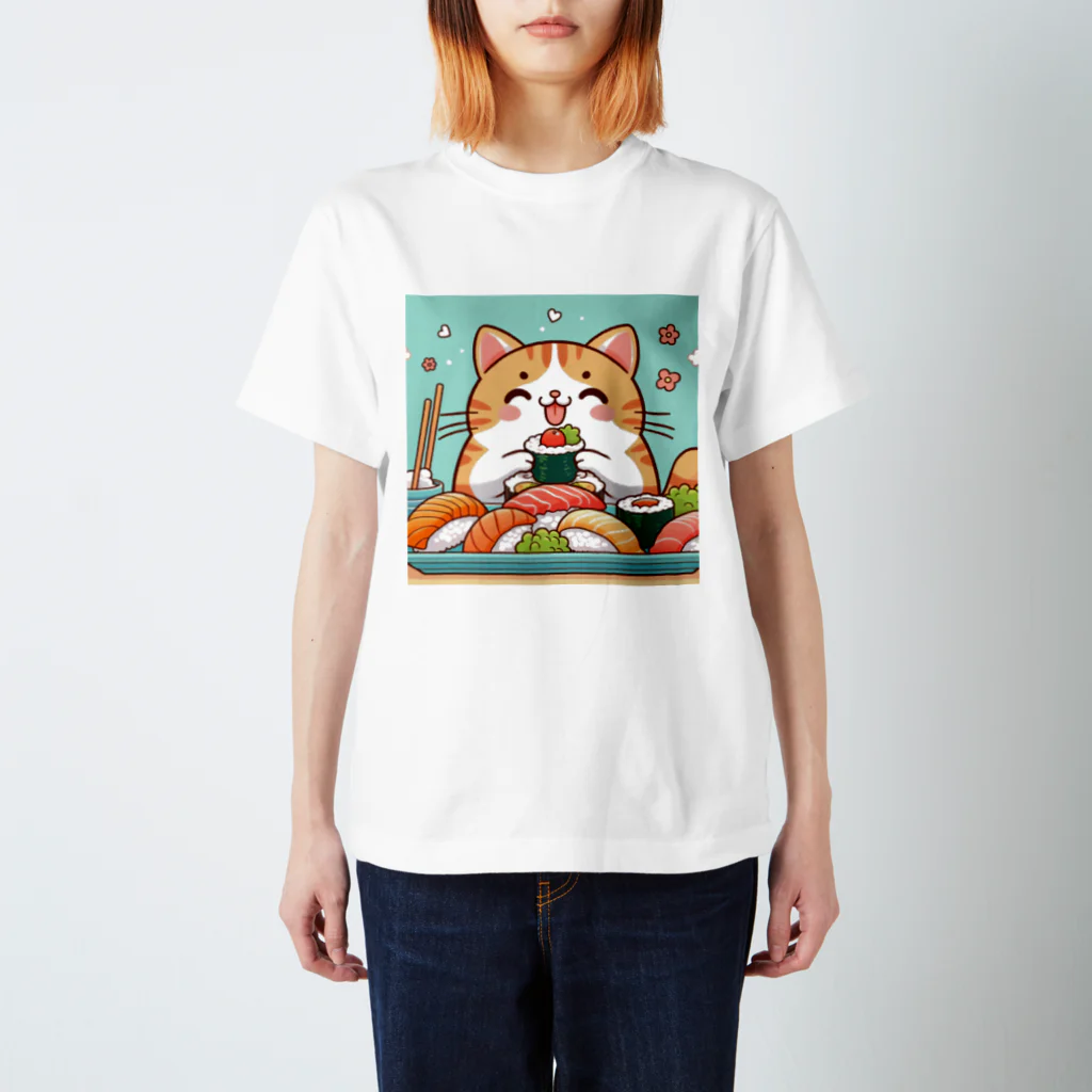 zuuu-の☆す☆し☆ね☆こ☆ Regular Fit T-Shirt