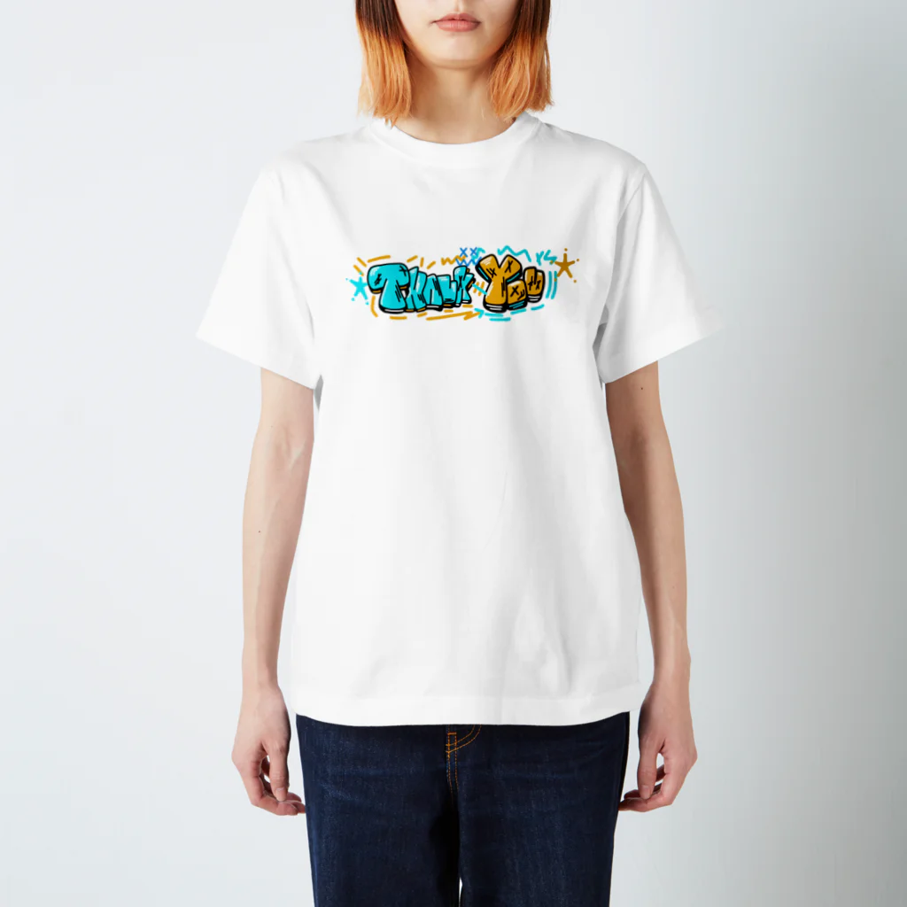 シャーpenのthank you Regular Fit T-Shirt