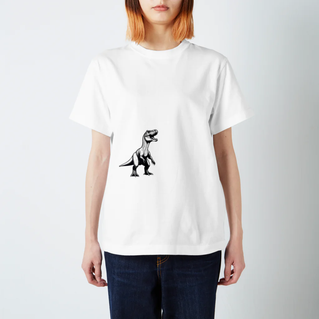 鉛筆画コレクションの恐竜 スタンダードTシャツ