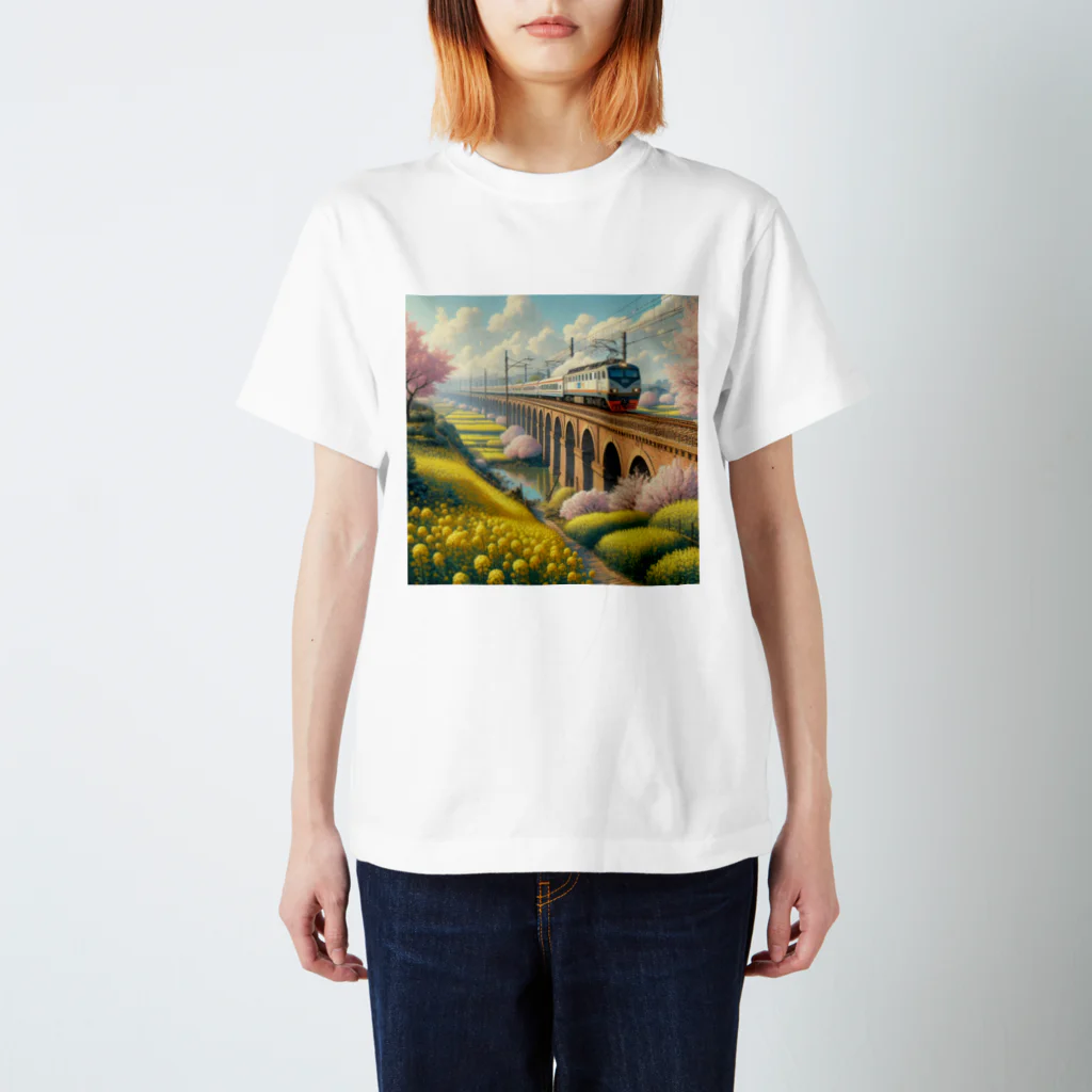 Kai🐚の春列車 Regular Fit T-Shirt