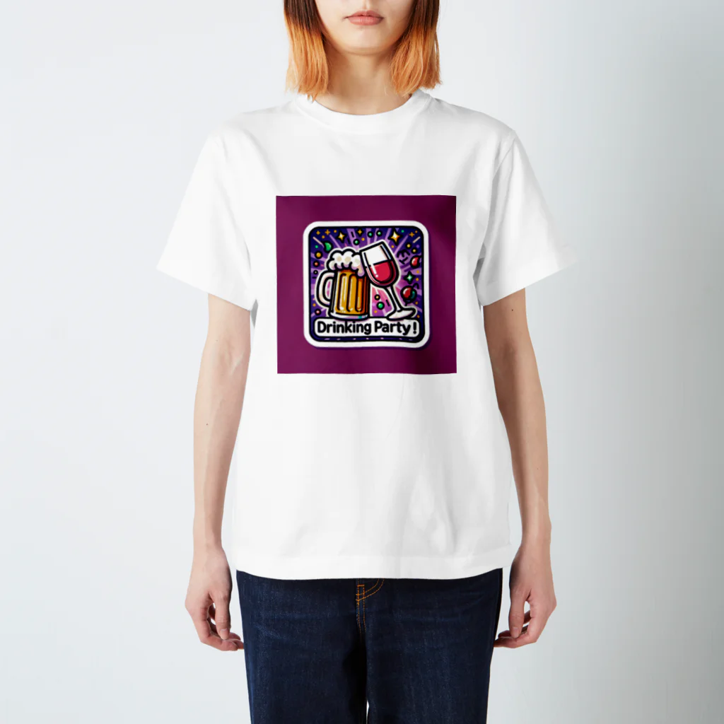 りゅうちゃんストアの飲み会、Drinking Party、ビール＆ワイン編 スタンダードTシャツ