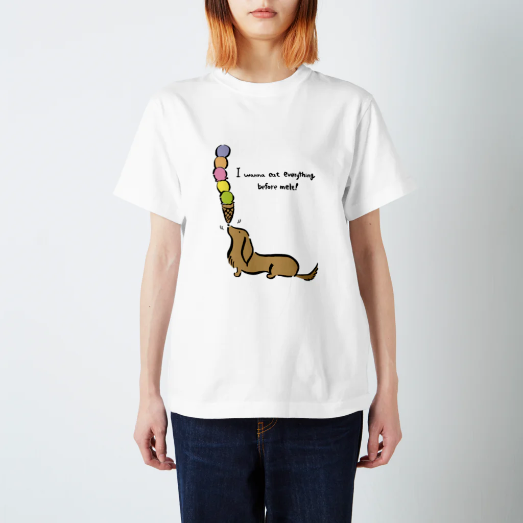 いも虫犬の５段アイス×ダックス Regular Fit T-Shirt