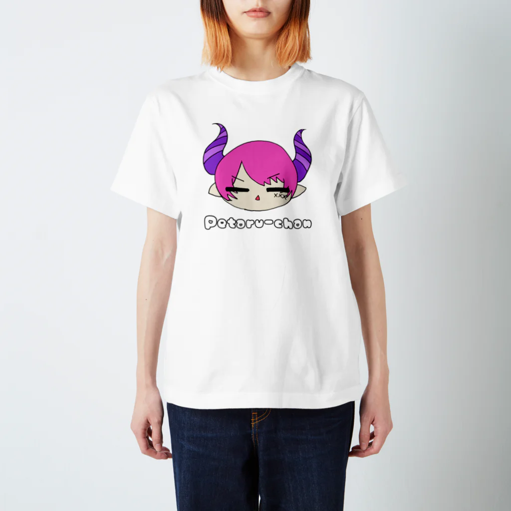 サキュバスのPetaru-chan💮100点ぺたっとのぺたるのお絵描き顔面Tシャツ Regular Fit T-Shirt