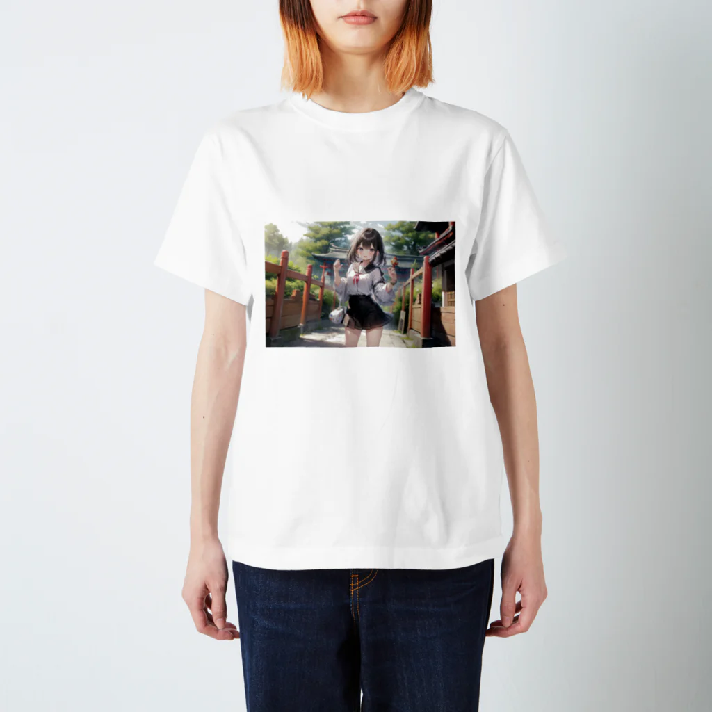 yuino221の可愛らしいセーラー服を身に纏った美しい女子高生 スタンダードTシャツ