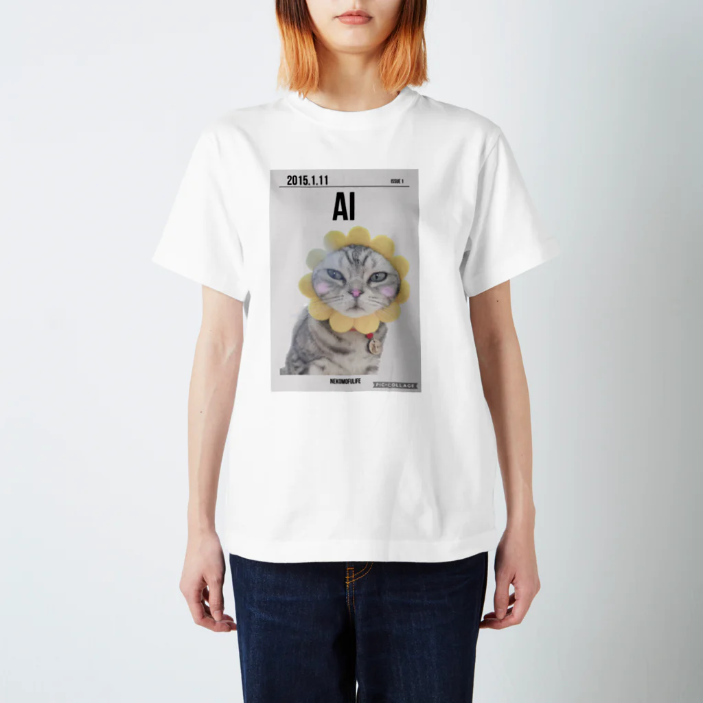 ねこもふ生活のねこもふ家のあいちゃん Regular Fit T-Shirt