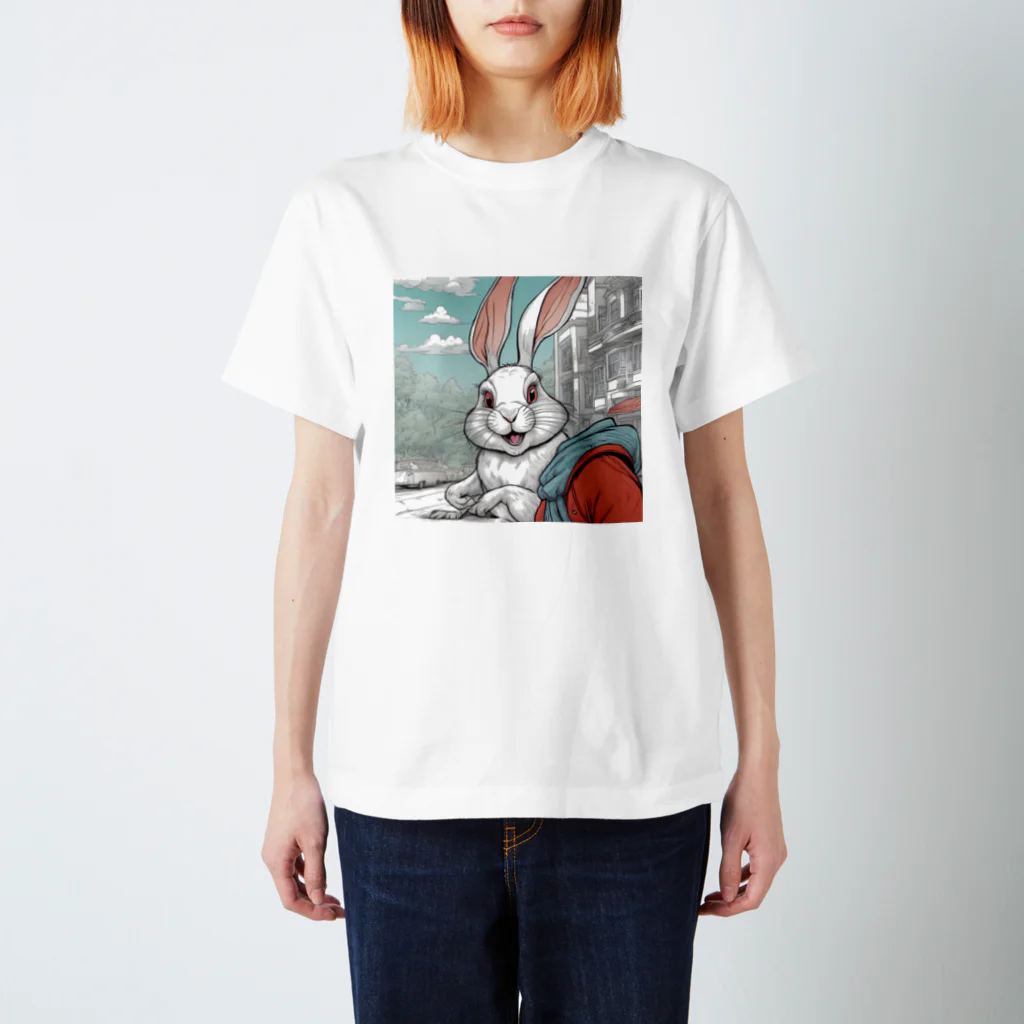 kawaki-yの愛くるしいうさぎ スタンダードTシャツ