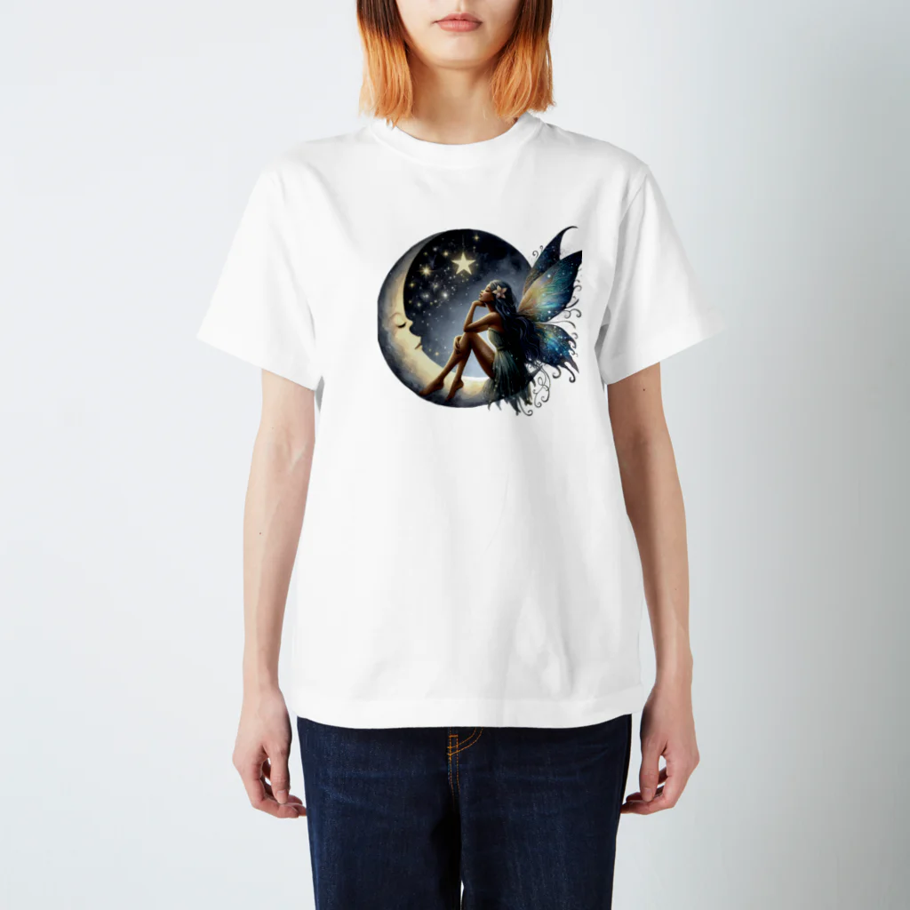 風光と妖精の月　星　妖精 1 Regular Fit T-Shirt